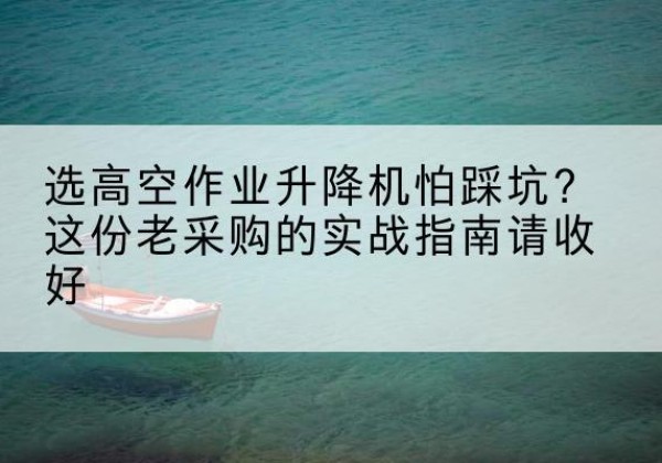 潜山高空作业升降机厂家推荐-选高空作业升降机怕踩坑？这份老采购的实战指南请收好
