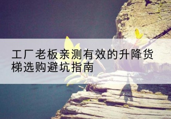 潜山升降货梯怎么选-工厂老板亲测有效的升降货梯选购避坑指南